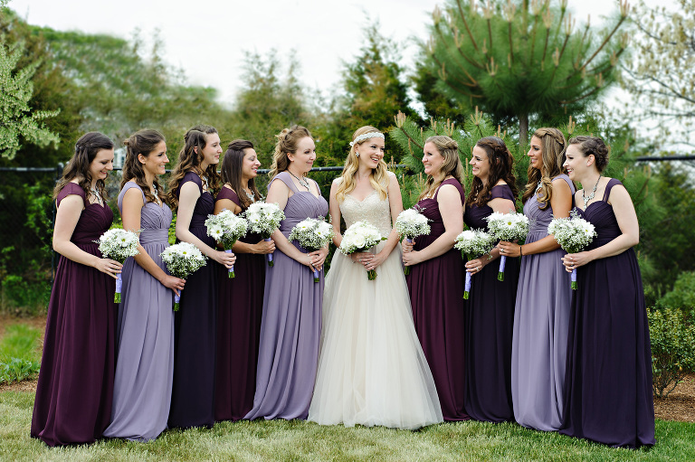 heather purple bridesmaid dresses