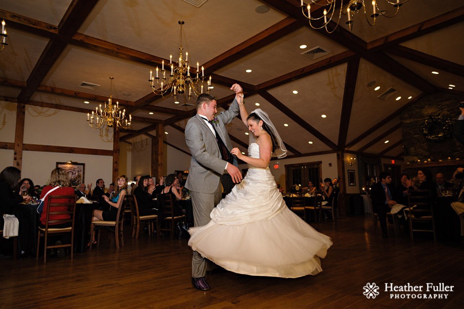 bride_groom_first_dance_indoor_fall_wedding_zukas_hilltop_barn_spencer_ma_photographer